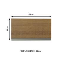 Armário Aéreo Acordes 100% Mdf 60cm 1 Porta Branco Rustic - 6