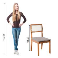 Conjunto 2 Cadeiras Encosto Em Tela Sala De Jantar Santiago Dobuê Madeirado/off White - 4