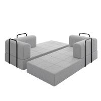 Sofá 2 Lugares Na Caixa Modular Linho Cinza - 7