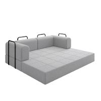 Sofá 2 Lugares Na Caixa Modular Linho Bege Cinza - 6