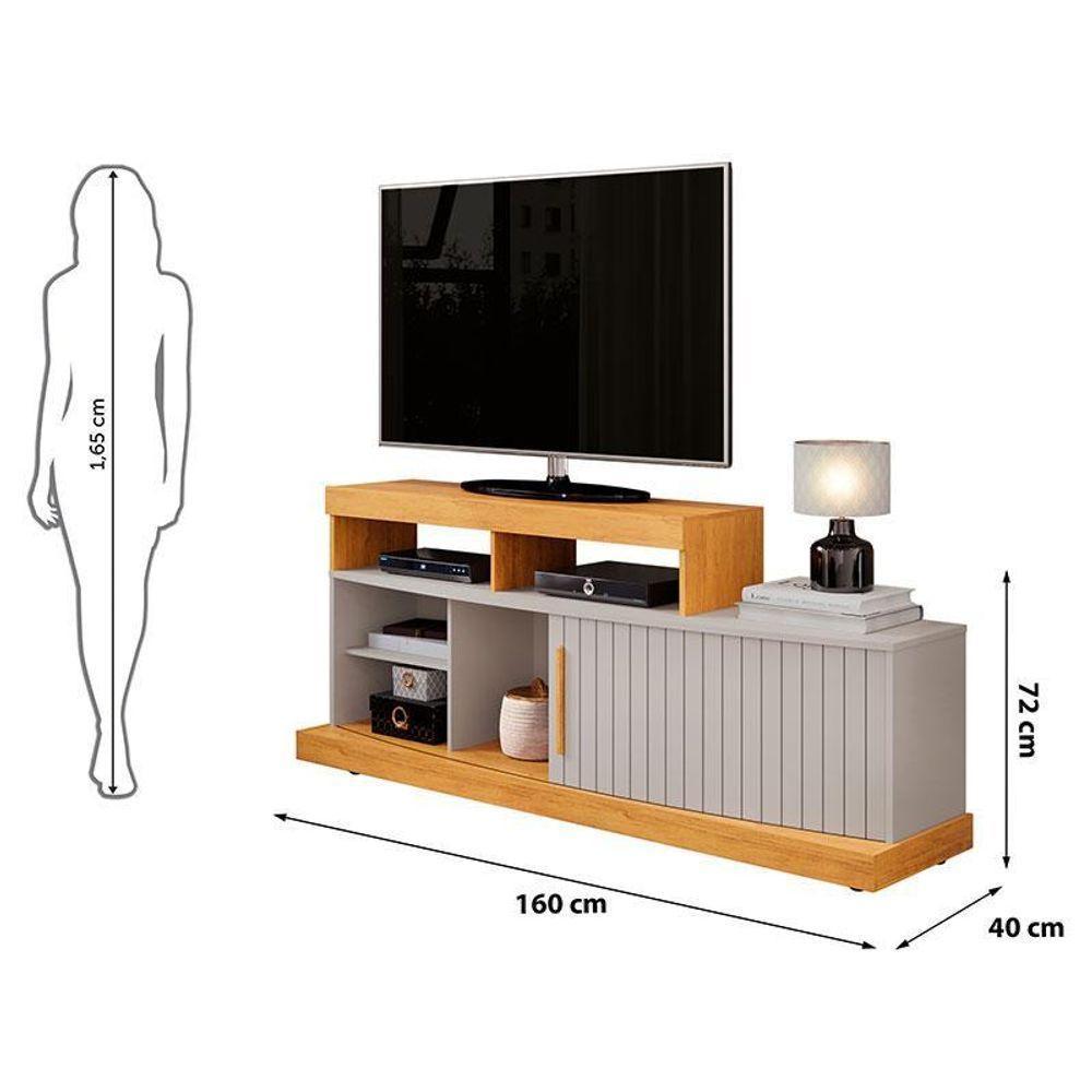 Rack Bancada Valle Com Mesa De Centro Petri Cedro Bali – Dj Móveis - 2