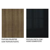 Armário Aéreo 70 Cm 2 Portas Rustic/preto Lux Madesa Rustic/preto - 3