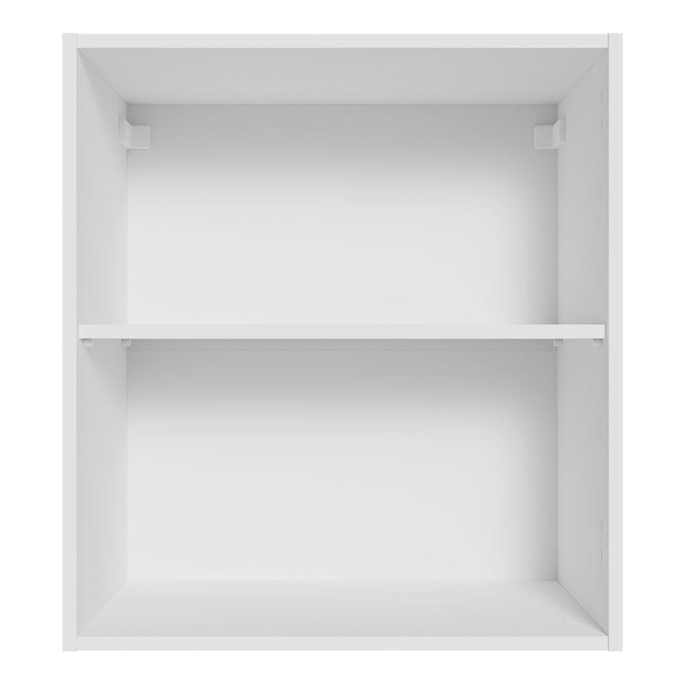 Armário Aéreo 60 Cm Com 2 Nichos Abertos Para Cozinha Branco - 3