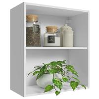 Armário Aéreo 60 Cm Com 2 Nichos Abertos Para Cozinha Branco