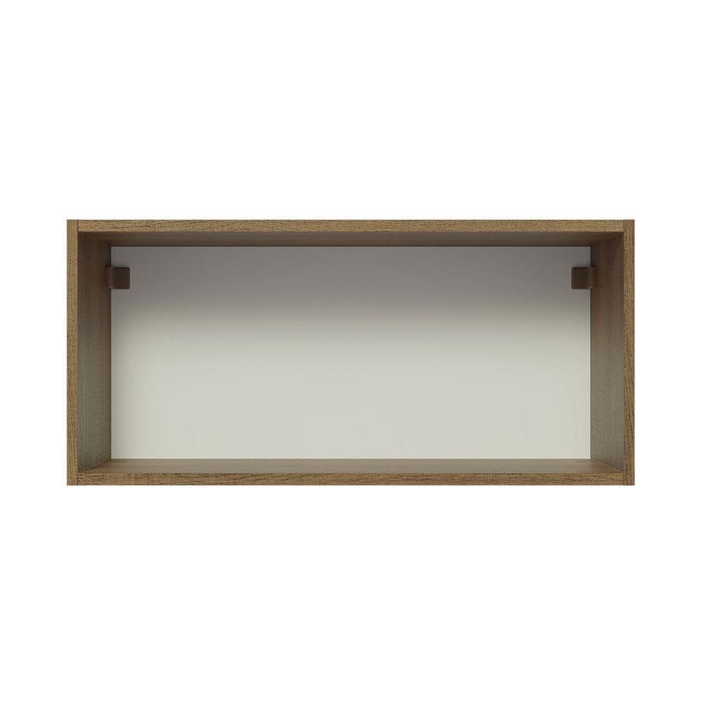 Armário Aéreo 70 Cm 1 Porta Rustic/branco Veludo Lux Madesa Rustic/branco Veludo - 5