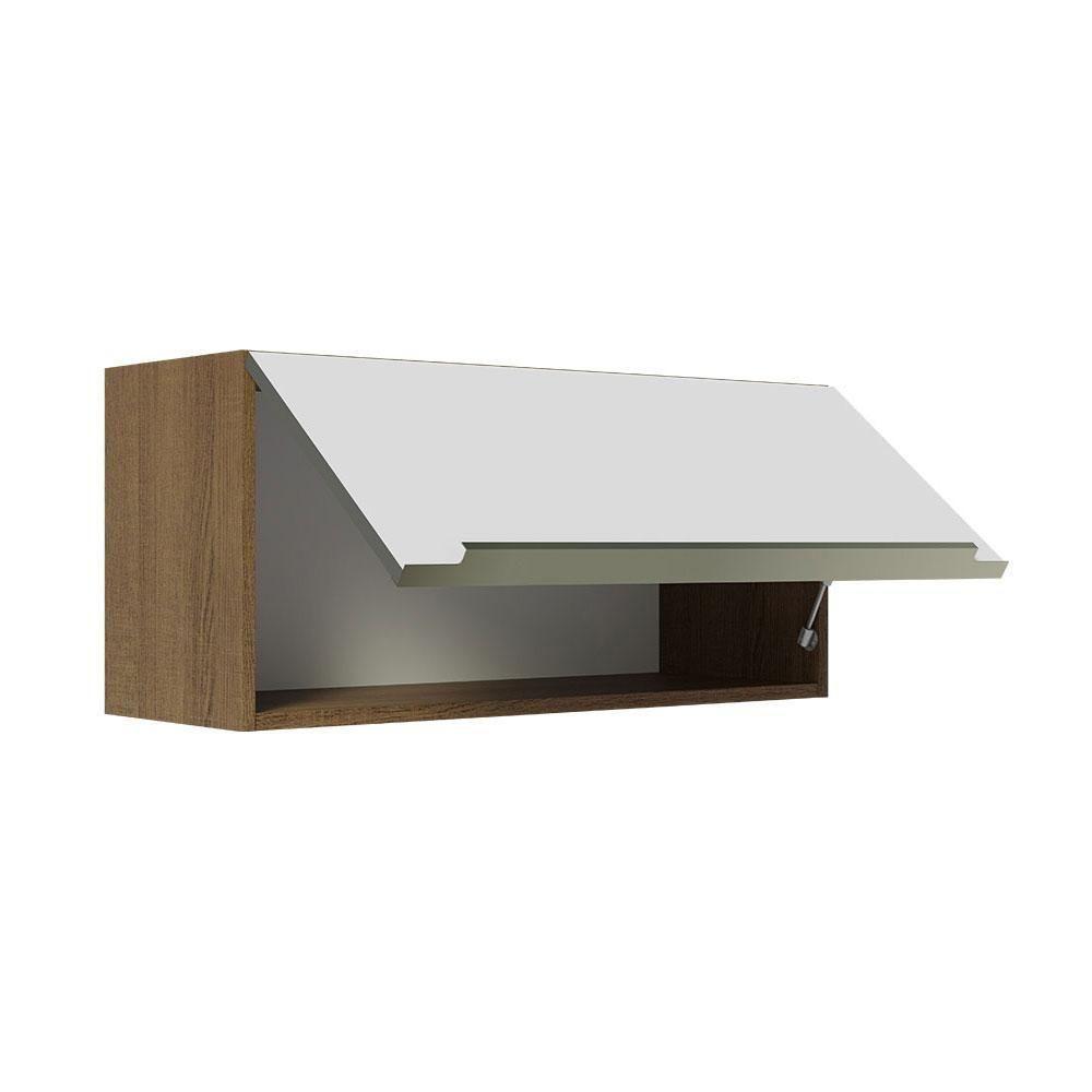 Armário Aéreo 70 Cm 1 Porta Rustic/branco Veludo Lux Madesa Rustic/branco Veludo - 7