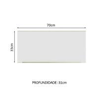 Armário Aéreo 70 Cm 1 Porta Rustic/branco Veludo Lux Madesa Rustic/branco Veludo - 10