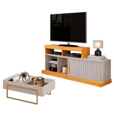 Rack Bancada Scala Com Mesa De Centro Pilar Cedro Bali – Dj Móveis