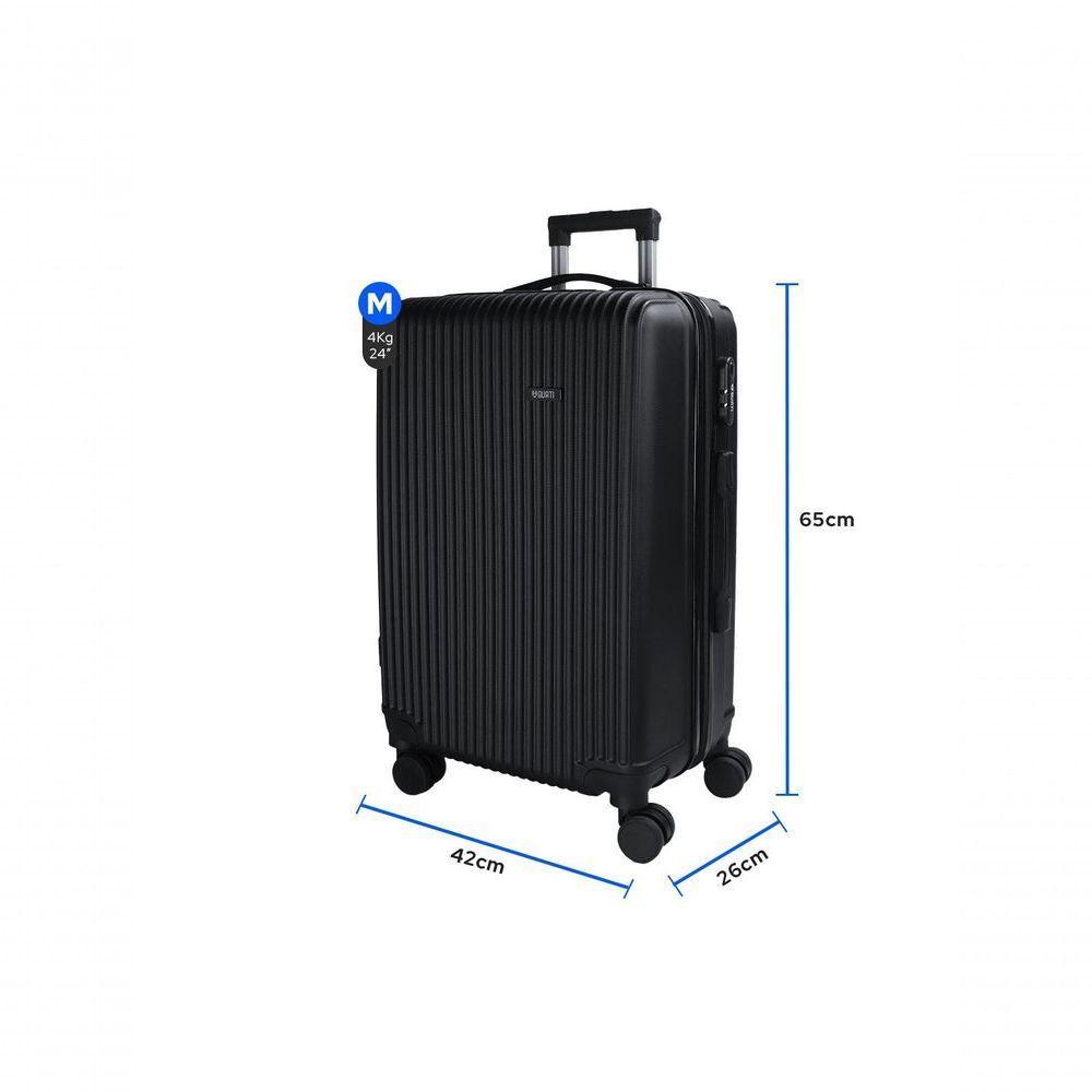 Mala De Viagem Media Abs Preta Quati - Qmm-20 - 5