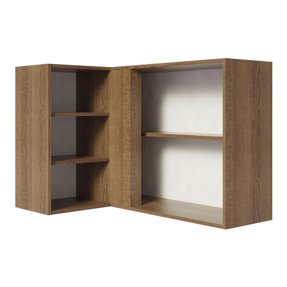 Armário Aéreo 1 Porta Para Linha De 60 Cm Rustic/Branco - 4