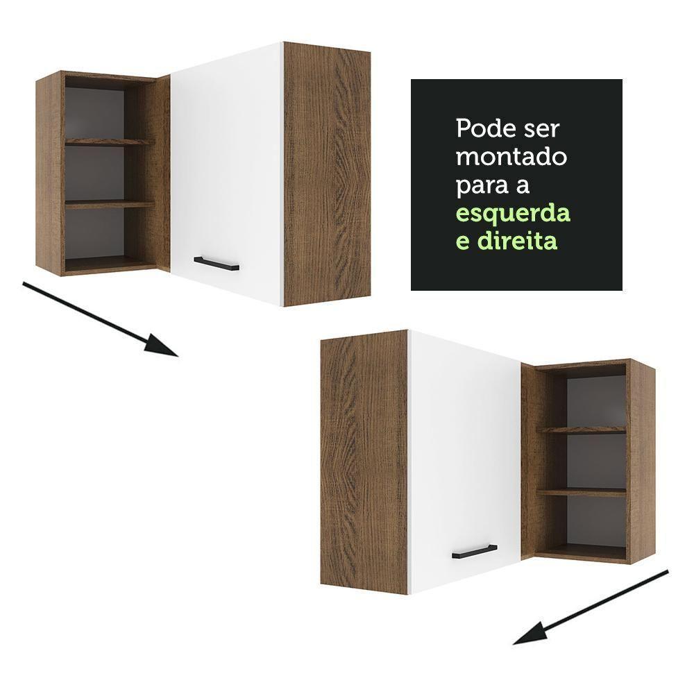 Armário Aéreo 1 Porta Para Linha De 60 Cm Rustic/Branco - 5