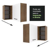 Armário Aéreo 1 Porta Para Linha De 60 Cm Rustic/Branco - 5