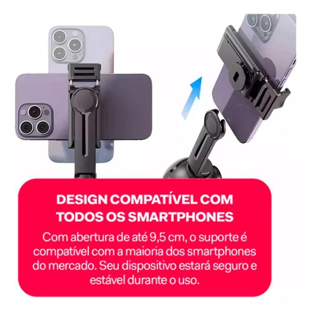 Gimbal Suporte Celular 360 Reconhecimento Facial Lançamento - 2