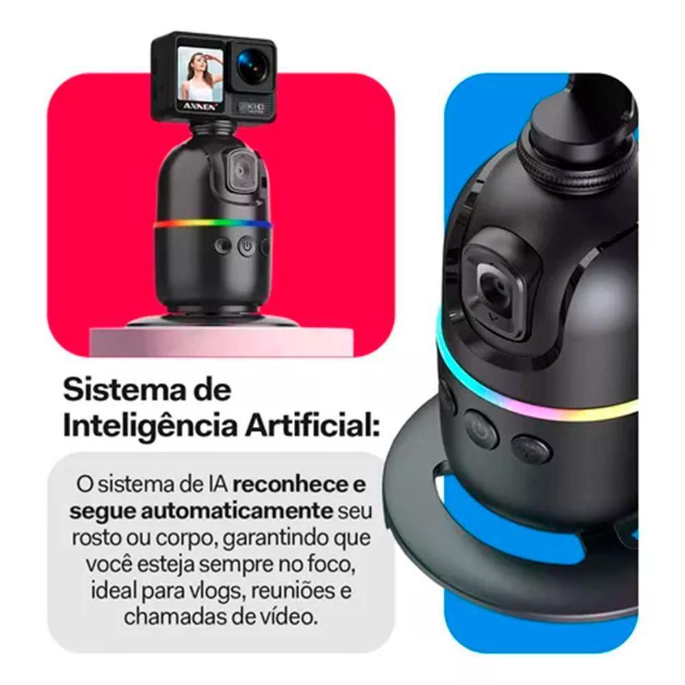 Gimbal Suporte Celular 360 Reconhecimento Facial Lançamento - 3
