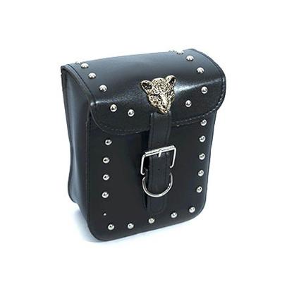 Alforge Preto Em Couro Sintético Retangular P/ Moto Scooter