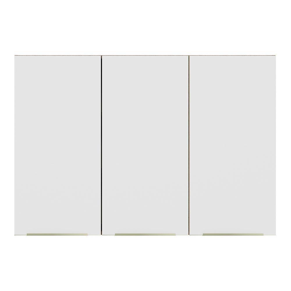 Armário Aéreo 120 Cm 3 Portas Rustic/branco Veludo Lux Madesa Rustic/branco Veludo - 10