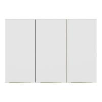 Armário Aéreo 120 Cm 3 Portas Rustic/branco Veludo Lux Madesa Rustic/branco Veludo - 10