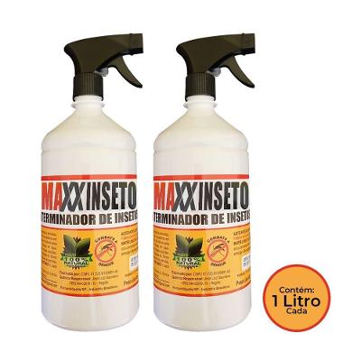 Kit 2 Exterminadores De Baratas Maxxinseto Power 1 Litro - 100% Natural