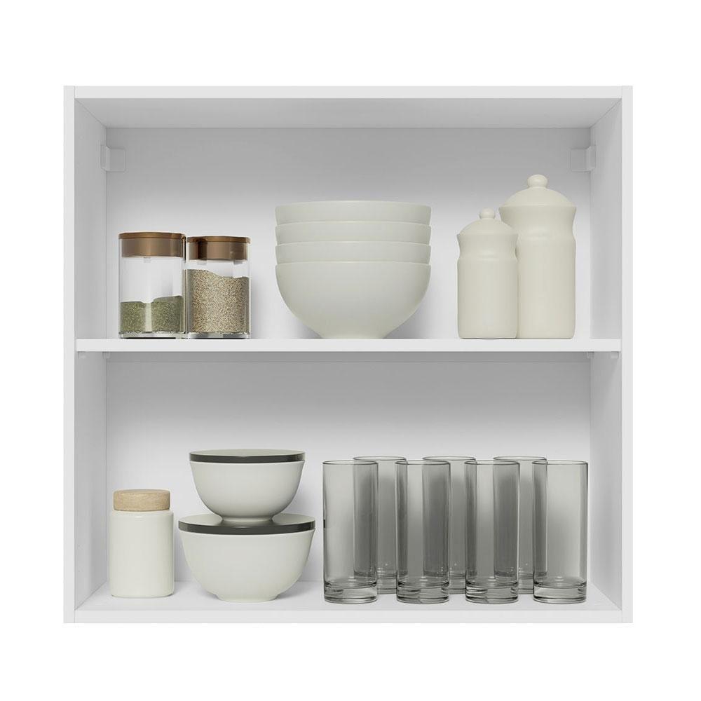 Armário Aéreo 70 Cm 2 Portas Branco/cinza Lux Madesa Branco/cinza - 8