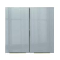 Armário Aéreo 70 Cm 2 Portas Branco/cinza Lux Madesa Branco/cinza - 6