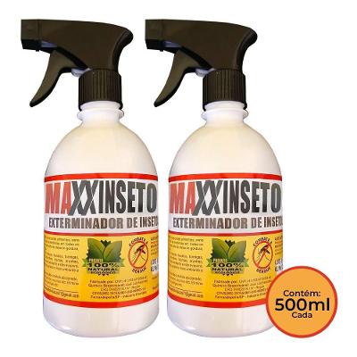Kit 2 Exterminadores De Insetos Maxxinseto Power 500 Ml - 100% Natural
