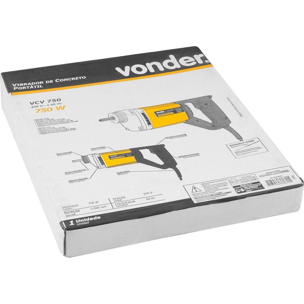 Vibrador De Concreto Portátil 750 Watts Com Mangot 220V - 5