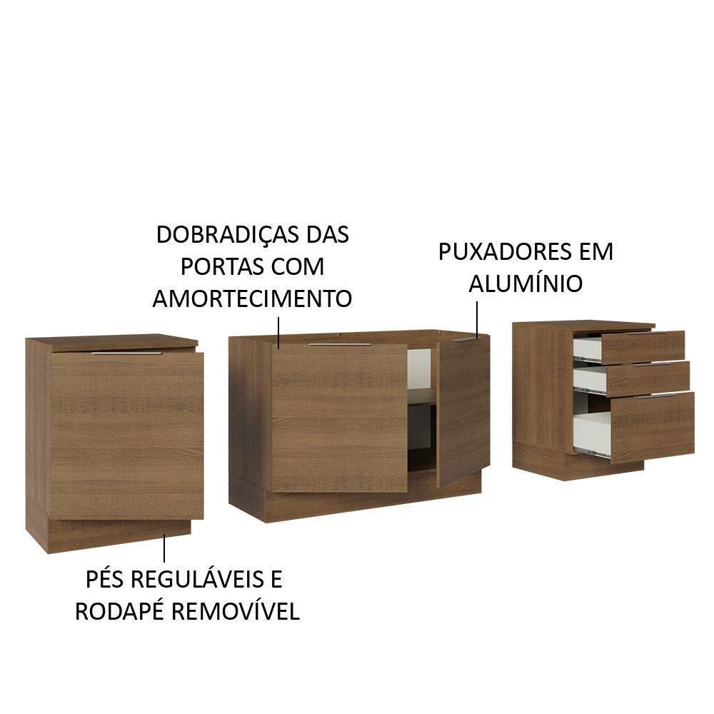 Armário De Cozinha Compacta 240cm Rustic Stella Madesa 01 Rustic - 8