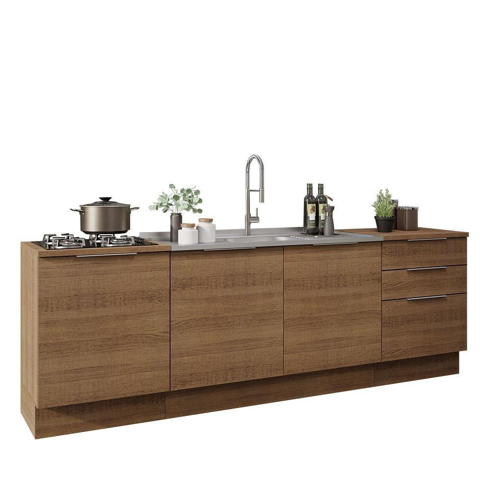 Armário De Cozinha Compacta 240cm Rustic Stella Madesa 01 Rustic - 10