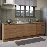 Armário De Cozinha Compacta 240cm Rustic Stella Madesa 01 Rustic - 1