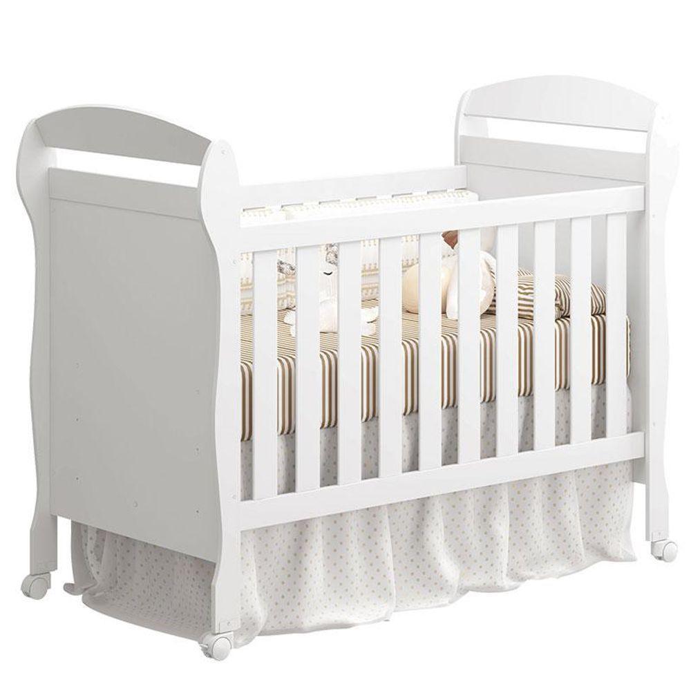 Berço Americano Danny E Guarda Roupa Infantil Zaki Branco Acetinado Com Colchão Gazin - Reller - 2