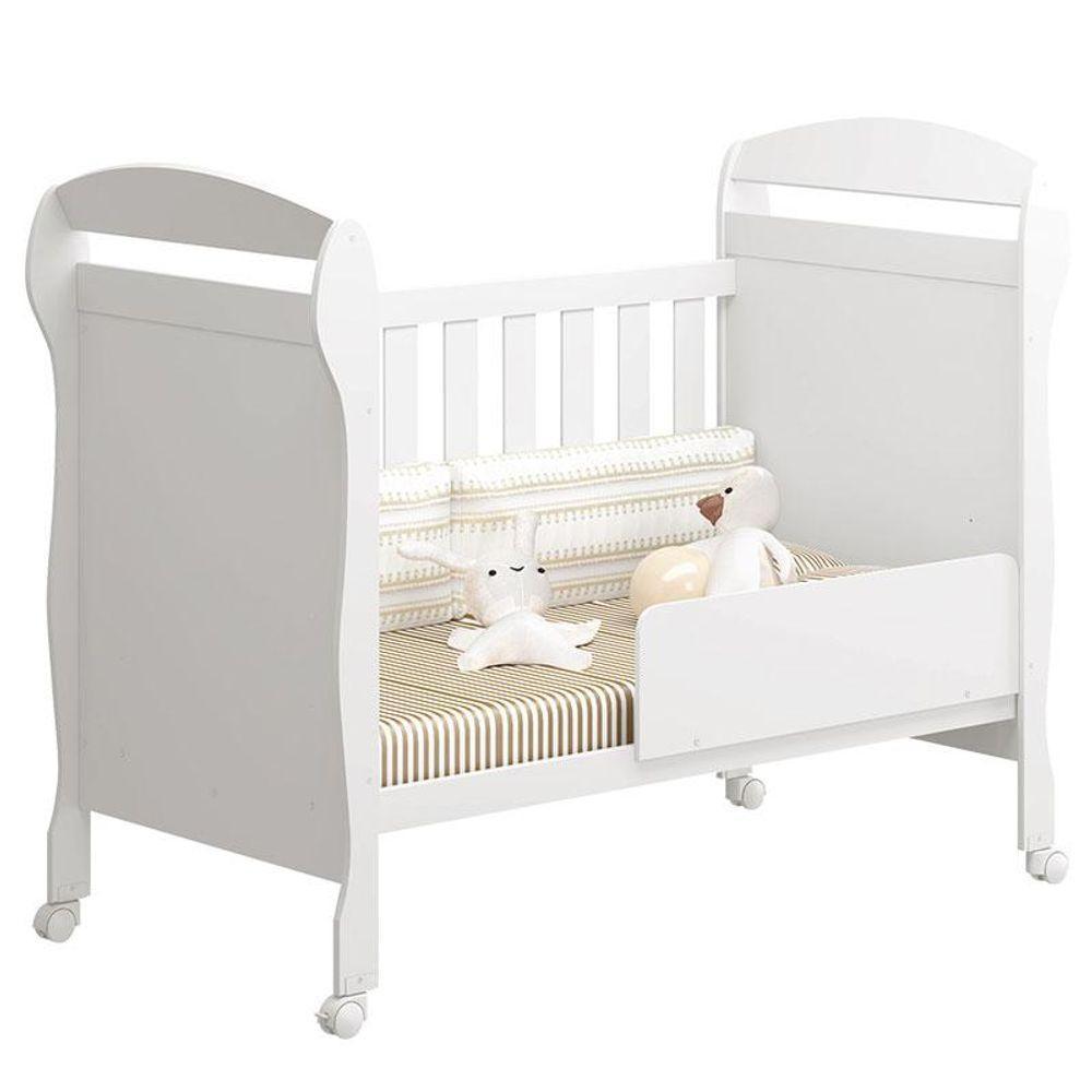 Berço Americano Danny E Guarda Roupa Infantil Zaki Branco Acetinado Com Colchão Gazin - Reller - 3