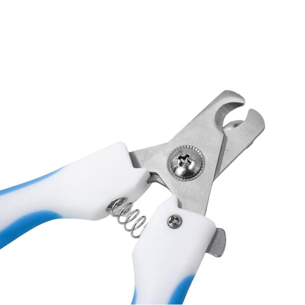 Alicate Pet Tesoura Corte De Unhas Cachorro Gato Com Lixa Azul - 4