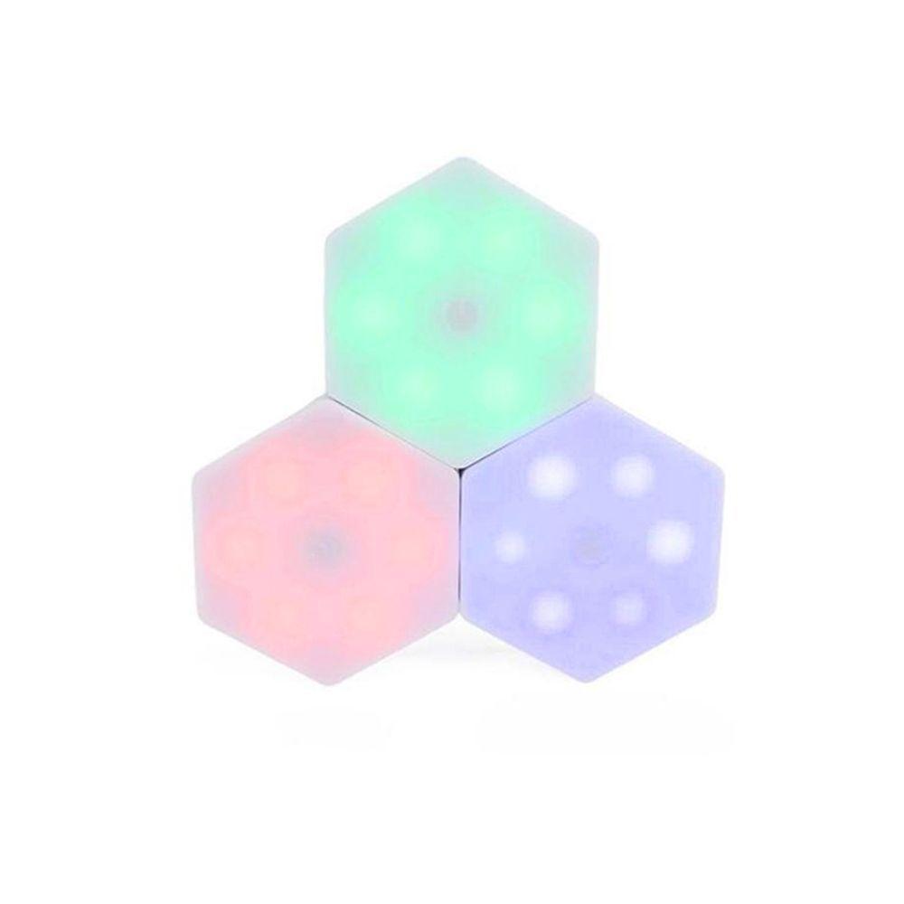 Kit 3 Lampadas Luminaria Led Sem Fio Rgb Touch De Encaixe - 4