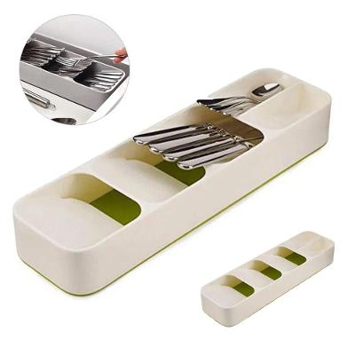 Organizador De Gaveta Talheres Separação Garfo Faca Colher Branco