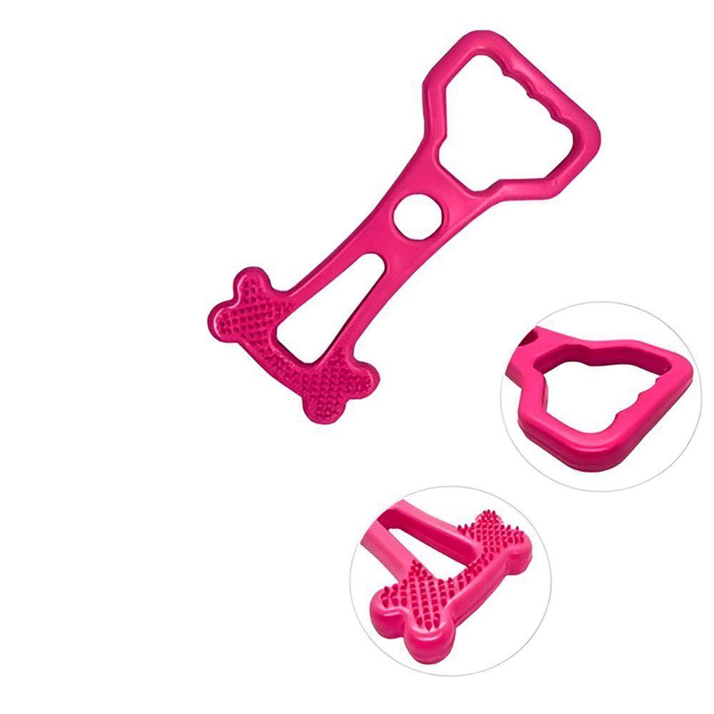 Mordedor Puxador Canino Brinquedo Cachorro Pet Diversão Rosa - 4