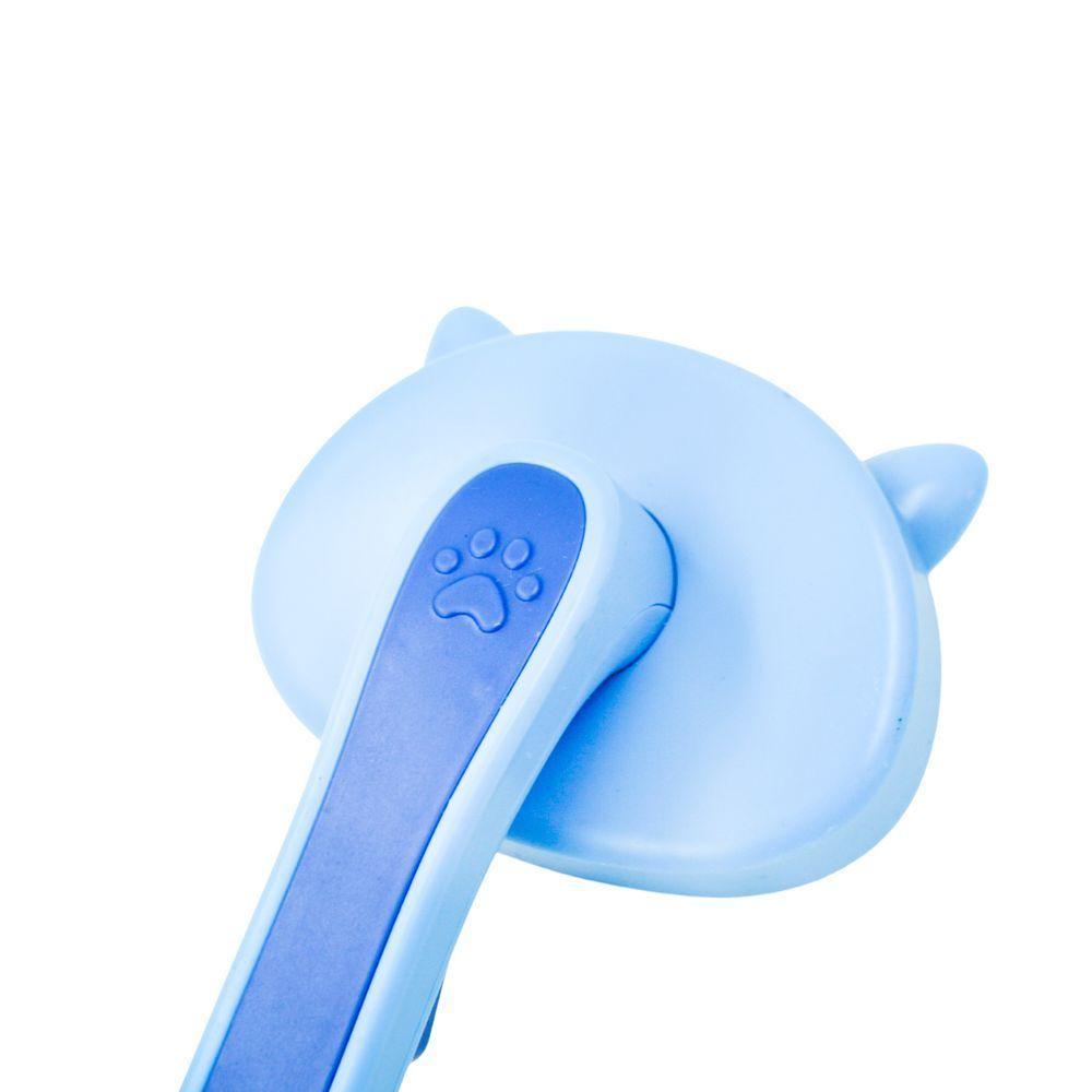 Tira Pelos Pet Rasqueadeira Removedor Animais Gato Cachorro Azul - 6