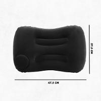 Travesseiro Almofada De Viagem Inflável E Portátil - Preto - 2