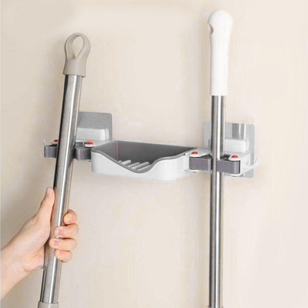 Suporte Para Sabonete Vassoura Rodo De Parede Branco - 3