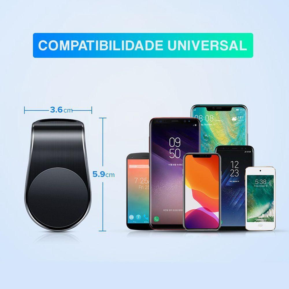 Suporte Celular Automotivo Universal Magnético Ar Condicionado Imã Veicular Carro 360 - 2