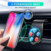 Suporte Celular Automotivo Universal Magnético Ar Condicionado Imã Veicular Carro 360 - 3