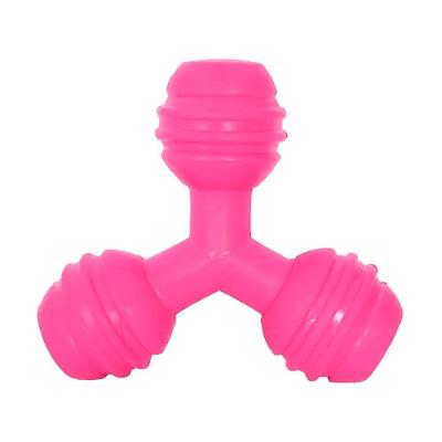Mordedor Triângulo Brinquedo Para Pet Cães Gatos Distração Rosa