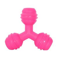 Mordedor Triângulo Brinquedo Para Pet Cães Gatos Distração Rosa - 1