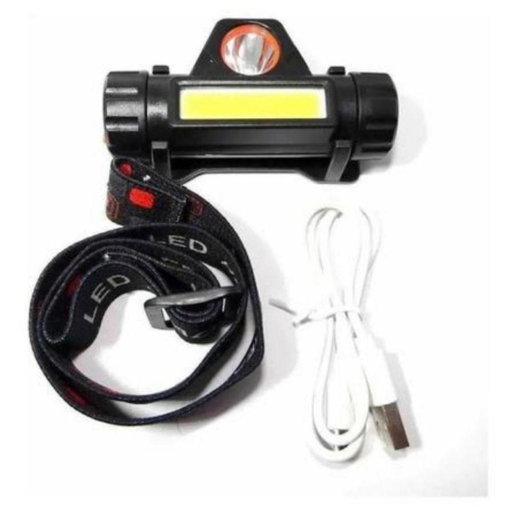 Lanterna De Cabeça 1 Led Com Sinalizador High Power Headlamp - 3