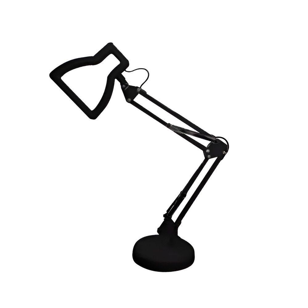 Luminária De Mesa 3d Lâmpada Dimerizável Led Preto - 1