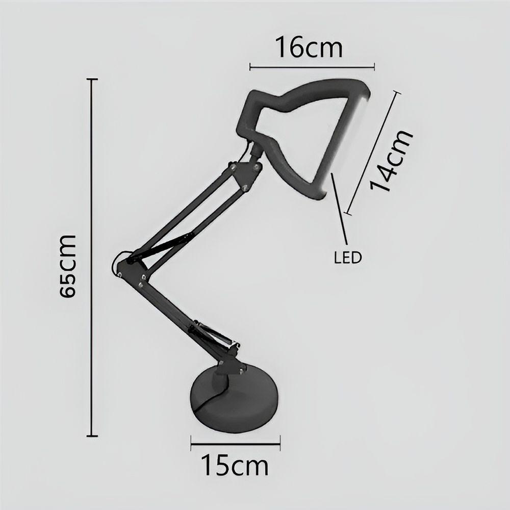 Luminária De Mesa 3d Lâmpada Dimerizável Led Preto - 3