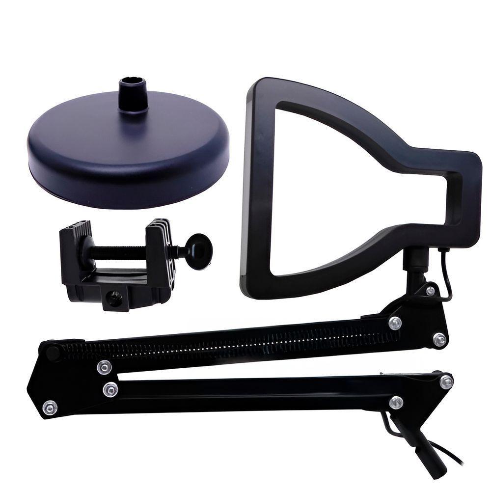 Luminária De Mesa 3d Lâmpada Dimerizável Led Preto - 6