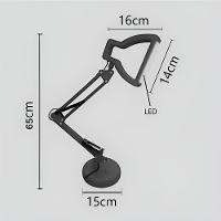 Luminária De Mesa 3d Lâmpada Dimerizável Led Preto - 3