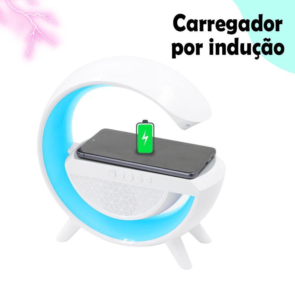 Caixa De Som Bluetooth Carregamento Por Indução Luminária Bluetooth Portátil - 2