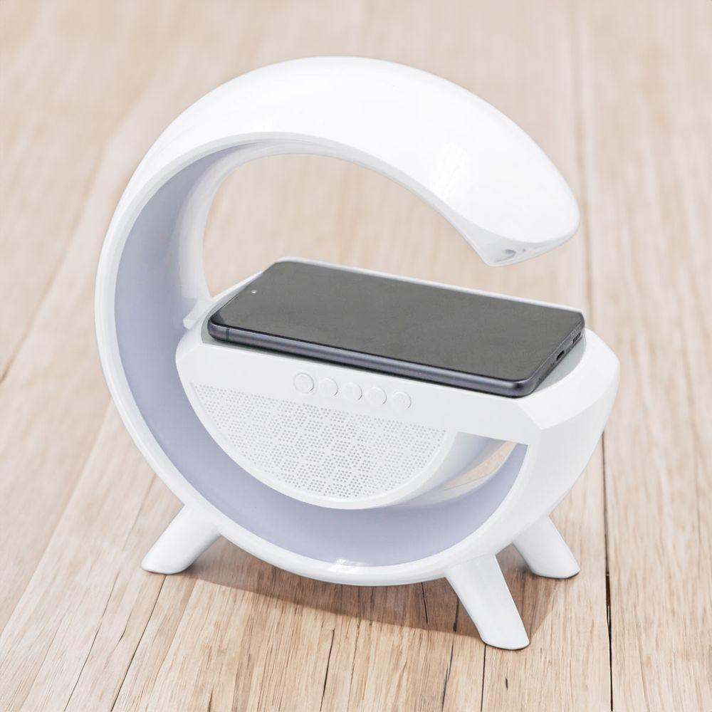 Caixa De Som Bluetooth Carregamento Por Indução Luminária Bluetooth Portátil - 5