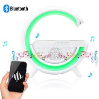 Caixa De Som Bluetooth Carregamento Por Indução Luminária Bluetooth Portátil - 6